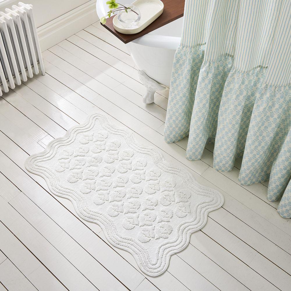 White company bath mat outlet